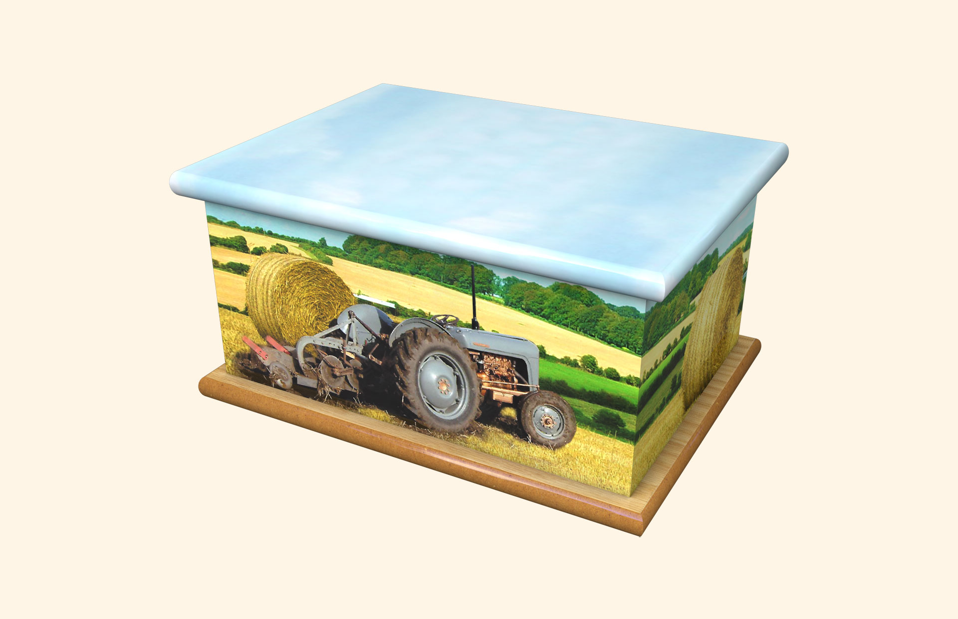 Hayfield adult ashes casket